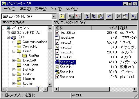 SetUp.exe̋N